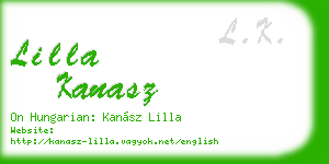 lilla kanasz business card